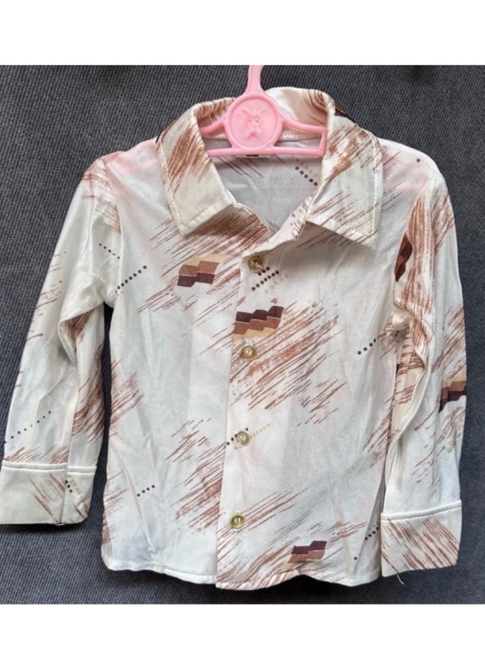 Vintage 70s polyester disco shirt boys Sz 2T child’s